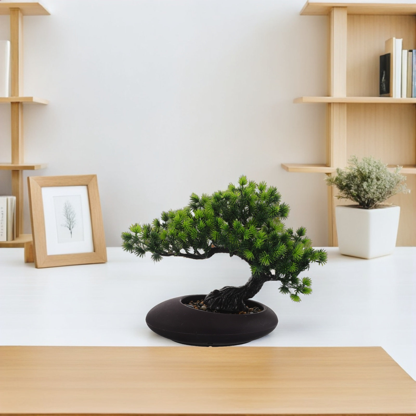 人工の松の木、盆栽、高さ20cm、ミニサイズ、室内用、家庭や - Bonsai Garden For Desk のレビューと価格