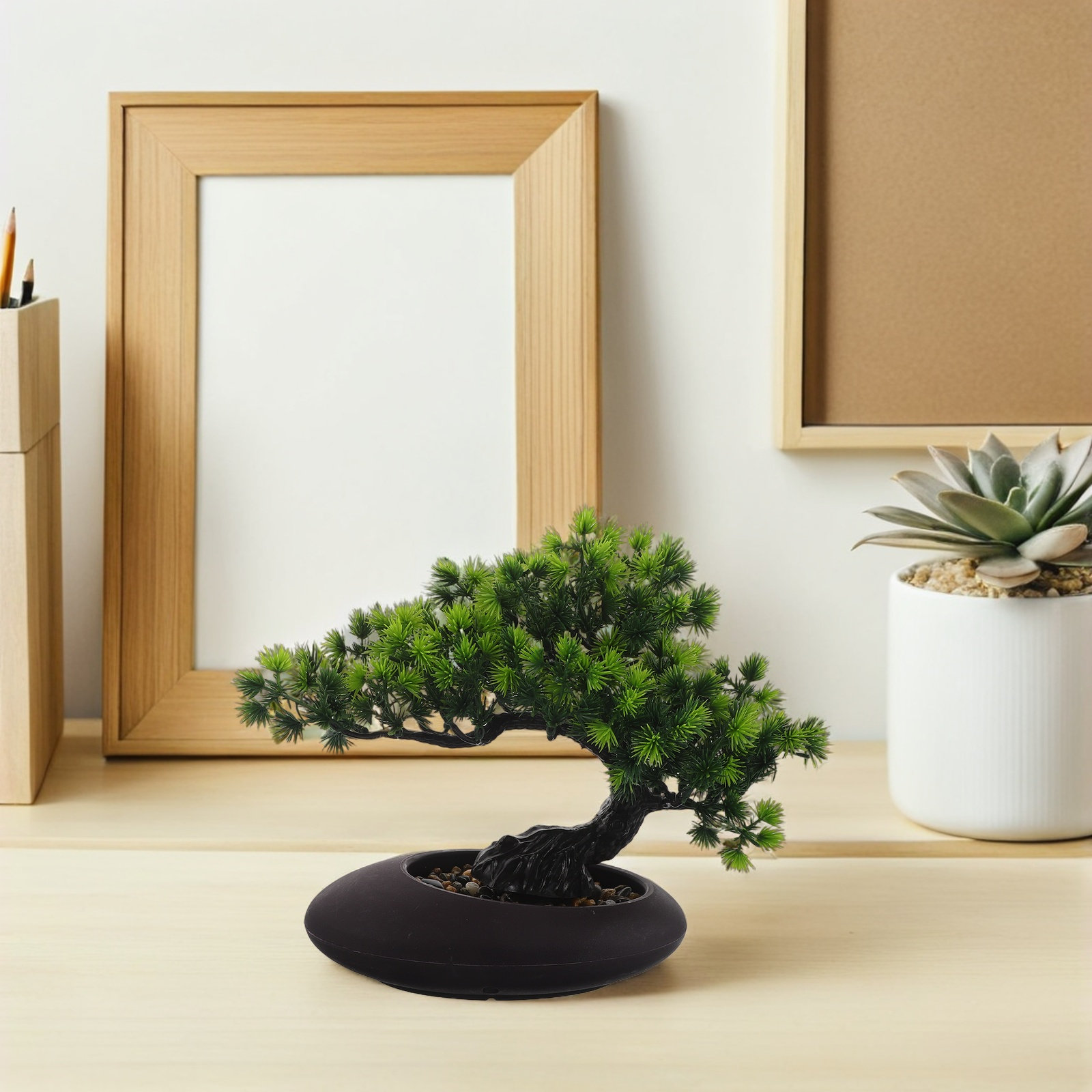 人工の松の木、盆栽、高さ20cm、ミニサイズ、室内用、家庭や - Bonsai Garden For Desk のレビューと価格