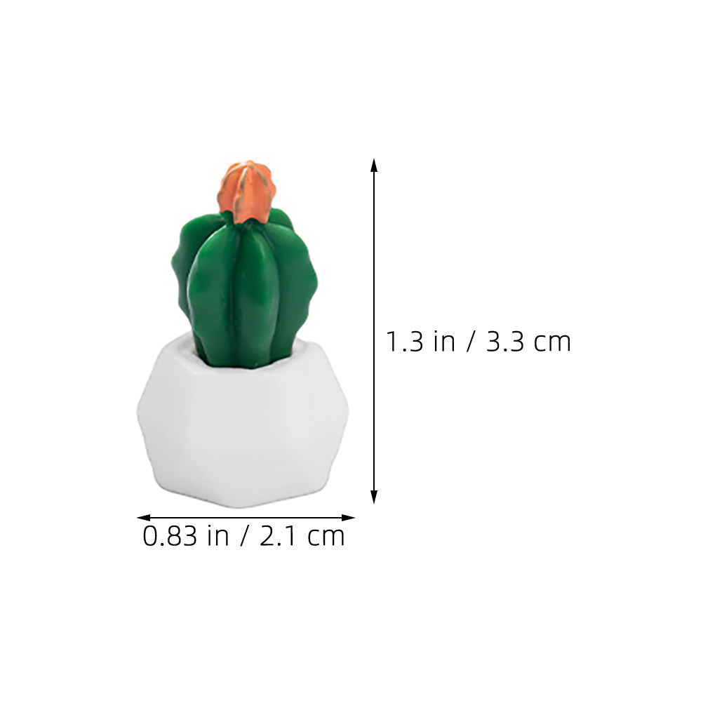 8個入り ミニチュア レジン製 サボテン盆栽 人工観葉植物  - Bonsai Garden For Desk のレビューと価格