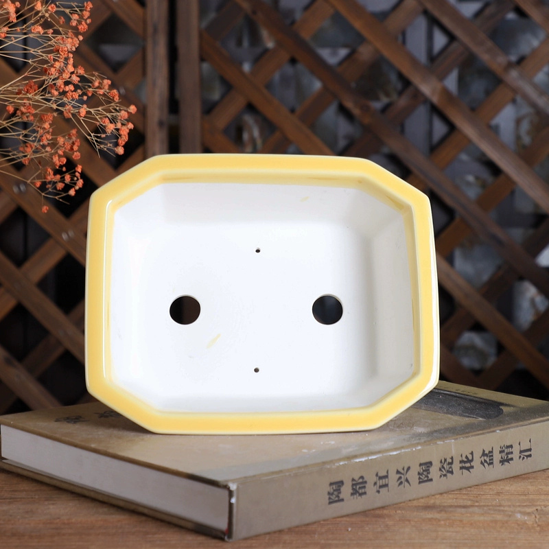 磁器長方形盆栽ポット、伝統的な中国のパターン、部屋、ホームテ - Bonsai Garden For Desk のレビューと価格