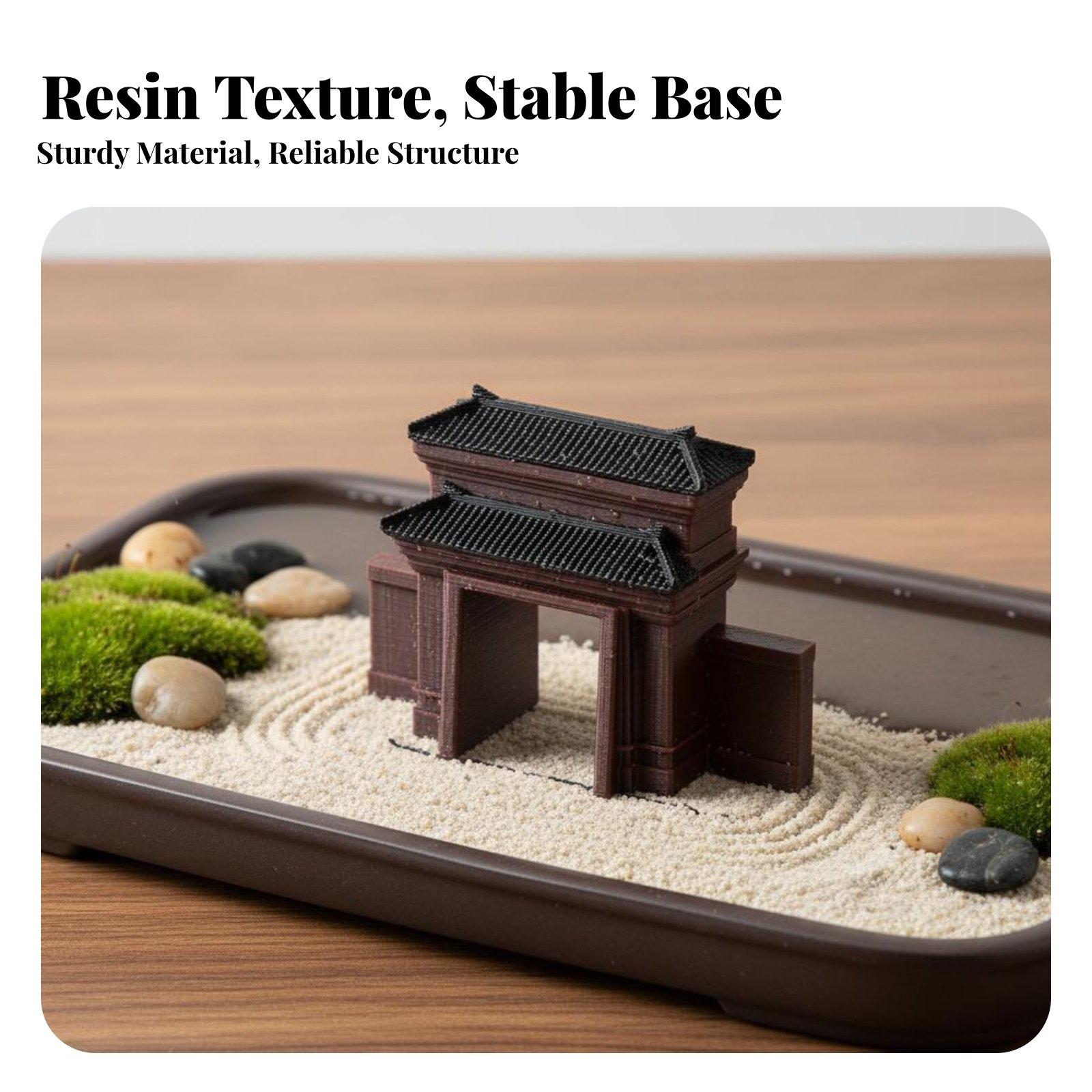 手作りの樹脂製小屋の置物。盆栽の展示や、中国建築の模型として - Bonsai Garden For Desk のレビューと価格