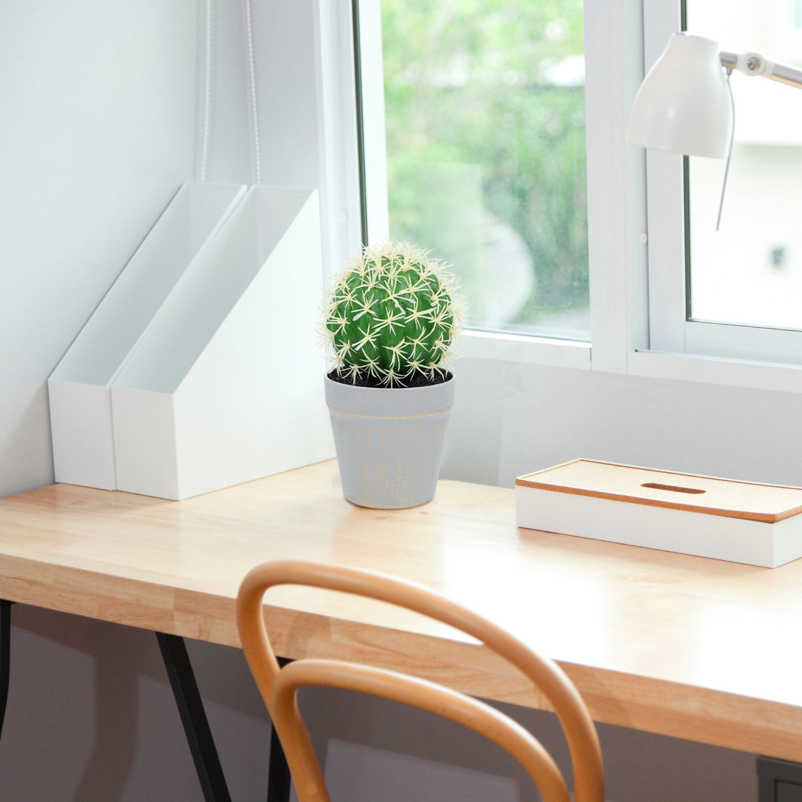 ミニ人工サボテン盆栽飾り、リビングルーム、オフィスデスク、本 - Bonsai Garden For Desk のレビューと価格
