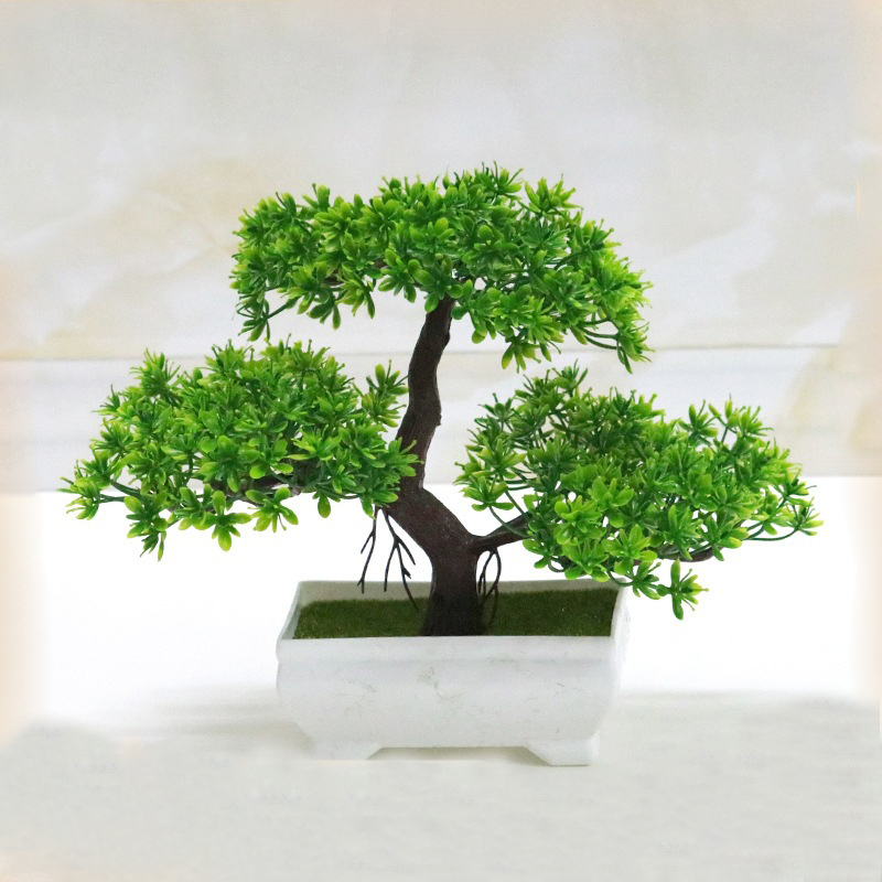 人工盆栽プラスチックバイオニック偽植物ホームルーム屋内オフィ - Bonsai Garden For Desk のレビューと価格
